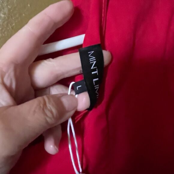 NWT Mint Limit size L fit n flare cherry red dress cotton Spandex - Picture 4 of 6